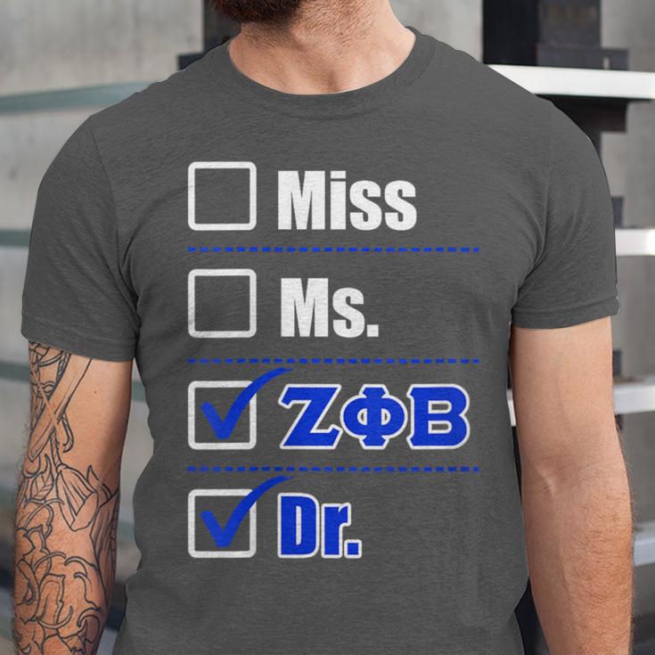 Zeta Phi Beta Doctor Graduation Zeta Phi Beta HBCU Doctor Unisex Jersey T-Shirt