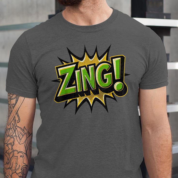 ZING Comic Book Retro Artwork – Cartoon Collector Unisex Jersey T-Shirt