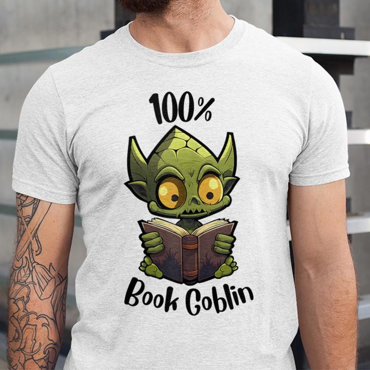 100 Book Goblin Cute Book Reader And Library Lover Unisex Jersey T-Shirt 100 Book Goblin Cute Book Reader And Library Lover Unisex Jersey T-Shirt