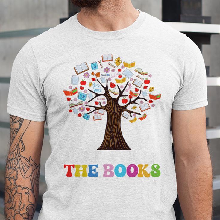 100 Days In The Books Reading Teacher 100th Day Of School Premium Tri-Blend Unisex Jersey T-Shirt