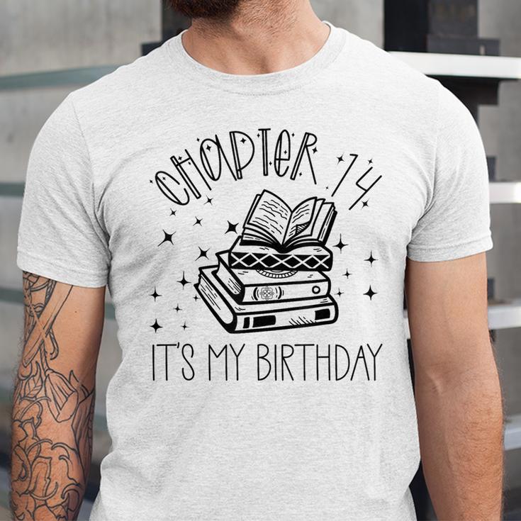 14th Birthday Girls Chapter 14 Its My Birthday Book Lover Unisex Jersey T-Shirt