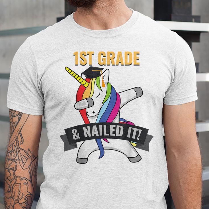 1ST GRADE NAILED IT UNICORN DABBING GRADUATION T-SHIRT Unisex Jersey T-Shirt