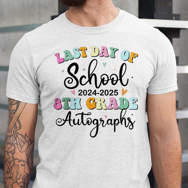 2026 Last Day Of School Autograph 8th Grade Graduation Party Unisex Jersey T-Shirt