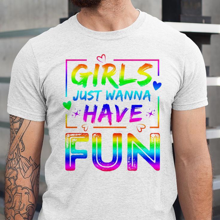 80's Girls Just Wanna Have Fun Nostalgia 1980s Style Premium Tri-Blend Unisex Jersey T-Shirt
