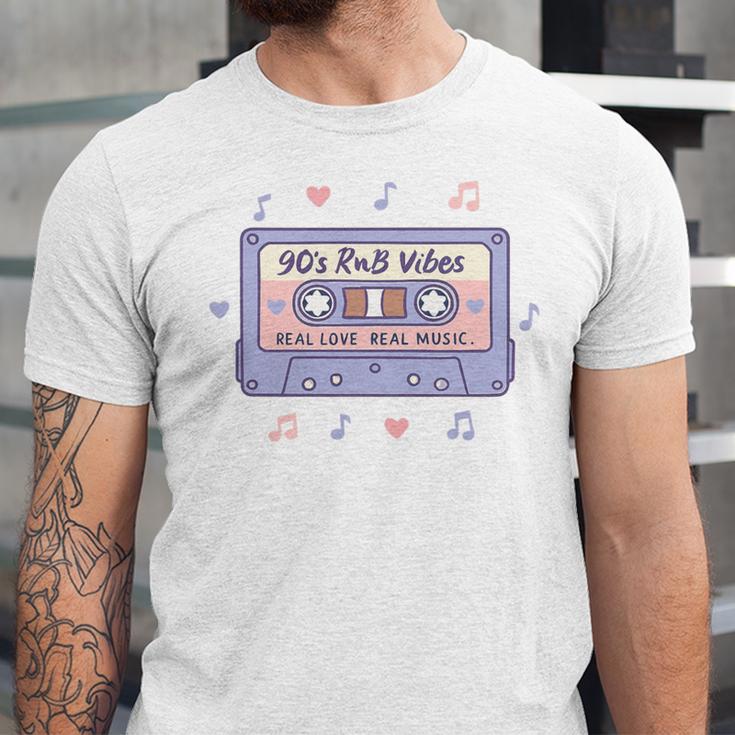 90s RNB Vibes Cassette – Retro Music Nostalgia RNB Cassette Premium Tri-Blend Unisex Jersey T-Shirt