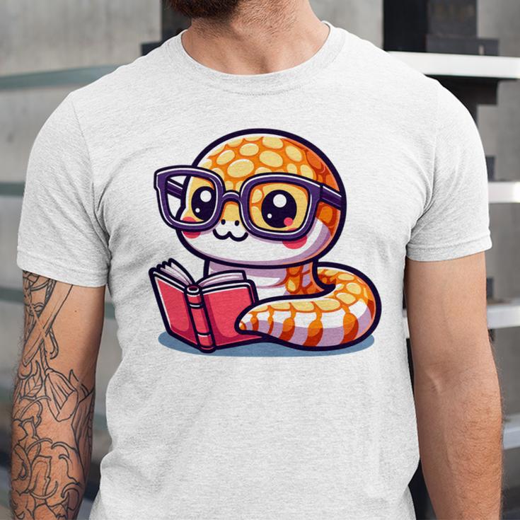 Adorable Book Lover Rattlesnake With Reading Glasses Cute Unisex Jersey T-Shirt Adorable Book Lover Rattlesnake With Reading Glasses Cute Unisex Jersey T-Shirt