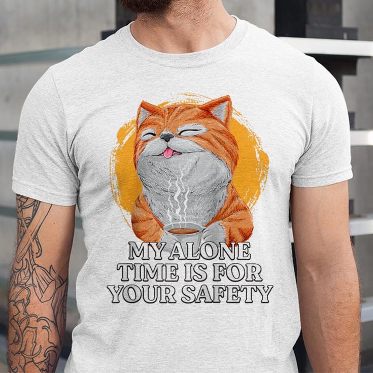 My Alone Time Is For Your Safety Coffee Lover Introvert Raglan Baseball Tee Unisex Jersey T-Shirt