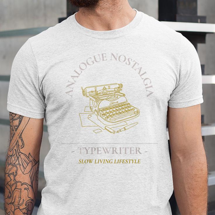 Analogue Nostalgia Typewriter Graphic Premium Tri-Blend Unisex Jersey T-Shirt