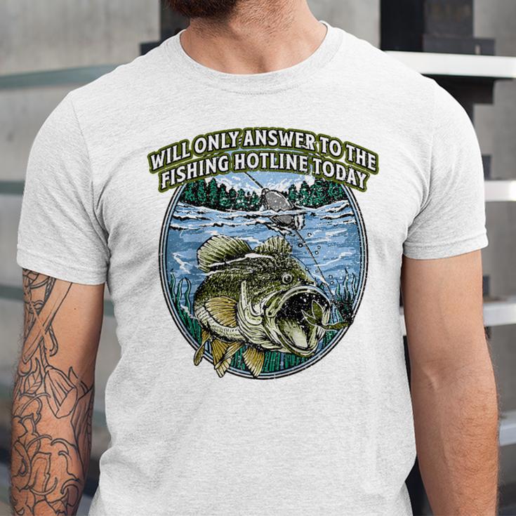 Answer To Fishing Hotline Introvert Humor Antisocial Raglan Baseball Tee Unisex Jersey T-Shirt Answer To Fishing Hotline Introvert Humor Antisocial Raglan Baseball Tee Unisex Jersey T-Shirt