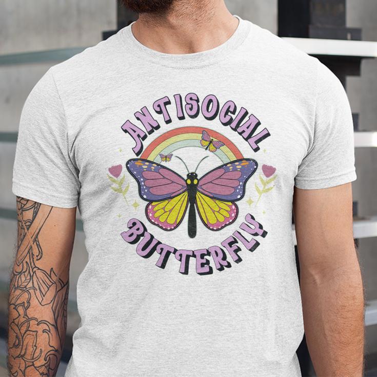 Antisocial Butterfly Groovy t For Introvert Men Women Girls Unisex Jersey T-Shirt Antisocial Butterfly Groovy t For Introvert Men Women Girls Unisex Jersey T-Shirt