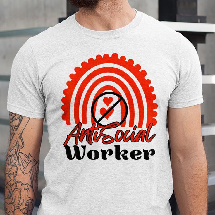 AntiSocial Worker Anti-Social Social Worker Introvert Unisex Jersey T-Shirt AntiSocial Worker Anti-Social Social Worker Introvert Unisex Jersey T-Shirt