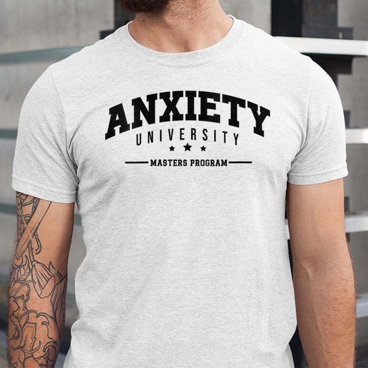 Anxiety University Anxious Antisocial Introvert Unisex Jersey T-Shirt Anxiety University Anxious Antisocial Introvert Unisex Jersey T-Shirt