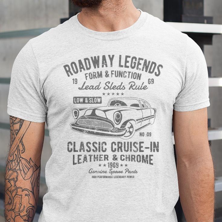 Automotive Nostalgia Classic Car Cruise-In Distressed Premium Tri-Blend Unisex Jersey T-Shirt