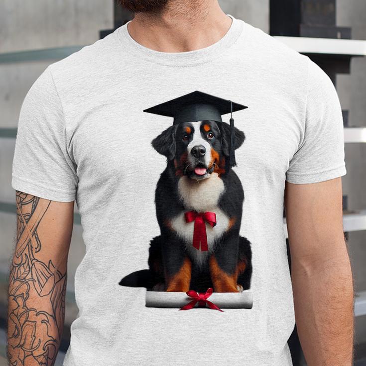 Bernese Mountain Dog Graduation Cap Graduate Training School For Men Women Girls Kids Unisex Jersey T-Shirt