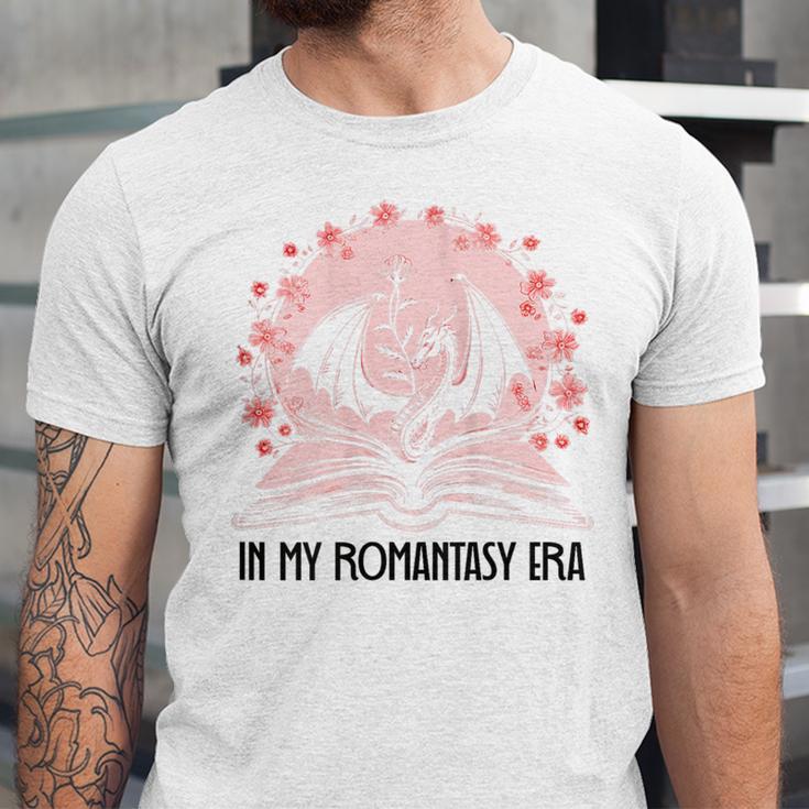 Book Dragon In My Fantasy Era Romantasy Bookish Books Lovers Unisex Jersey T-Shirt