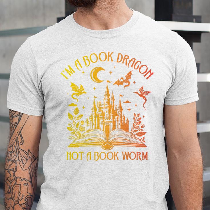 Book Dragon Not Book Worm Premium Unisex Jersey T-Shirt