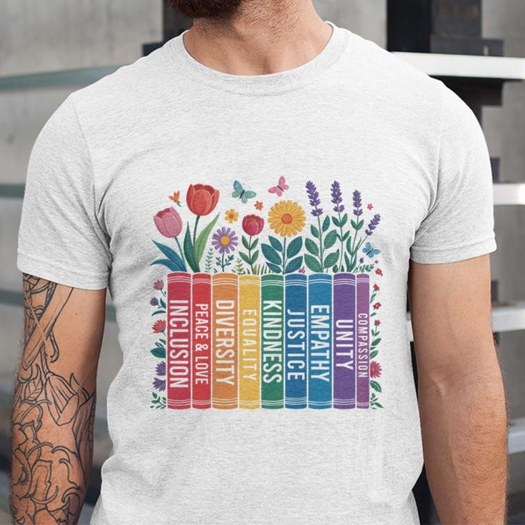 Book Flower Radicalized By Basic Decency Feminist Leftist Unisex Jersey T-Shirt