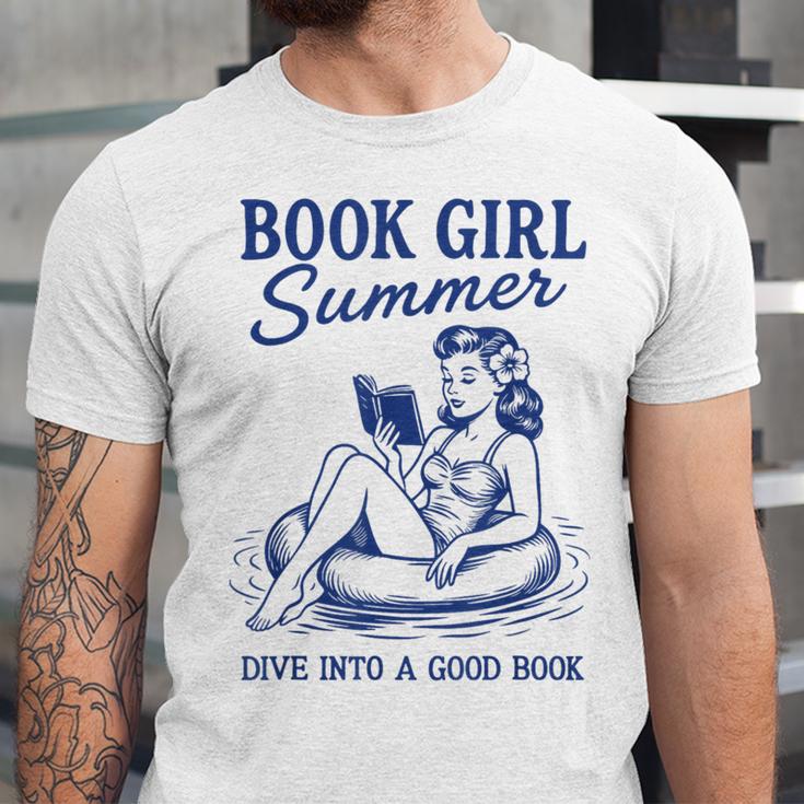Book Girl Summer Unisex Jersey T-Shirt