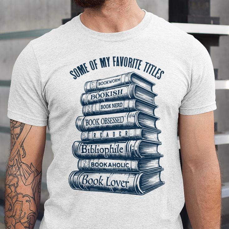 Book Lover Bookish Reader Bibliophile Book Nerd Titles Unisex Jersey T-Shirt Book Lover Bookish Reader Bibliophile Book Nerd Titles Unisex Jersey T-Shirt