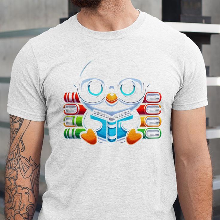 Book Lover Reading Penguin Unisex Jersey T-Shirt
