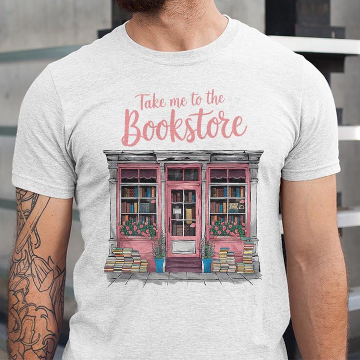 Take Me To The Book Store Librarians Valentine's Day Premium Unisex Jersey T-Shirt