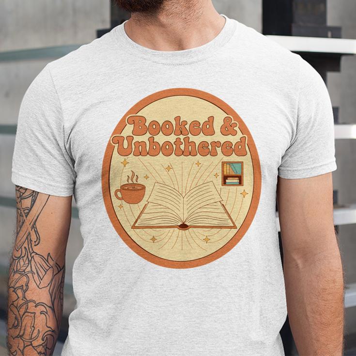 Booked & Unbothered Book Lover Tee Unisex Jersey T-Shirt