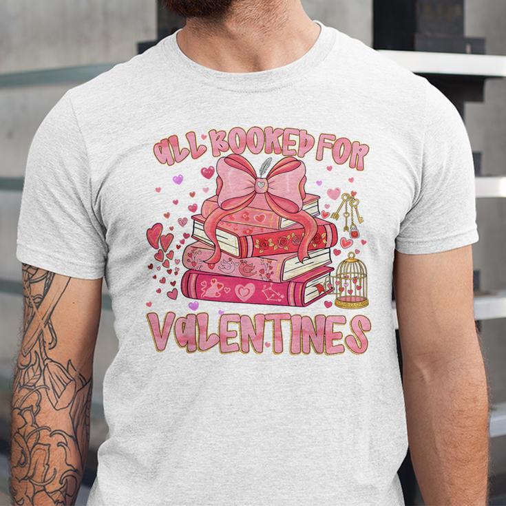 All Booked For Valentines Book Lovers Teacher Kid Valentines Unisex Jersey T-Shirt
