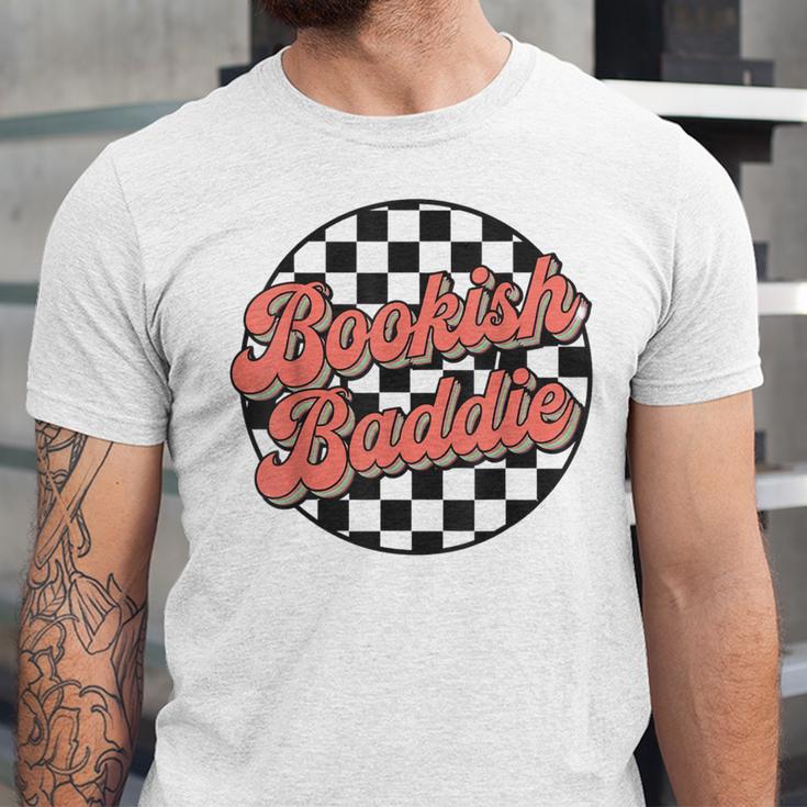 Bookish Baddie Retro Aesthetic Typography Unisex Jersey T-Shirt Bookish Baddie Retro Aesthetic Typography Unisex Jersey T-Shirt