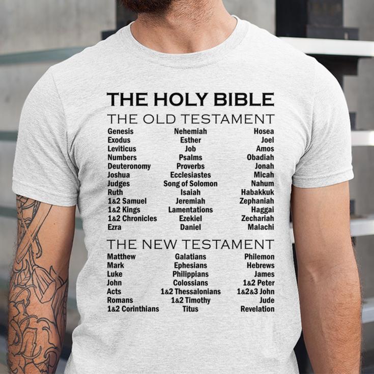 The Books Of The Bible Old And New Testament Complete List Unisex Jersey T-Shirt