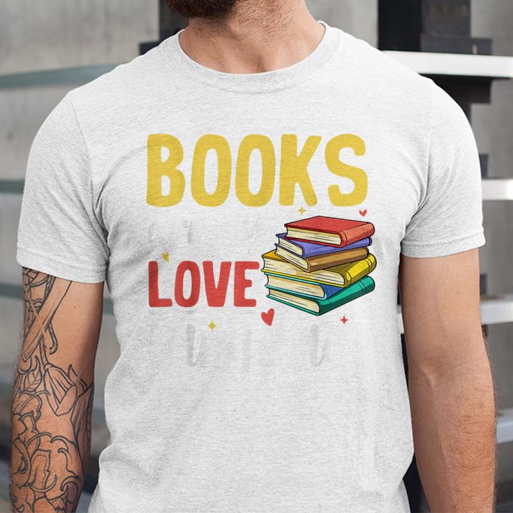 Books Are My Love Language Stack Unisex Jersey T-Shirt