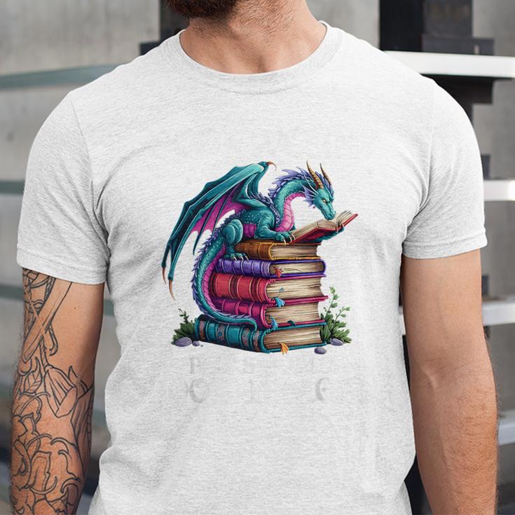 Bookworm Please I'm A Book Dragon Blue Dragon Unisex Jersey T-Shirt