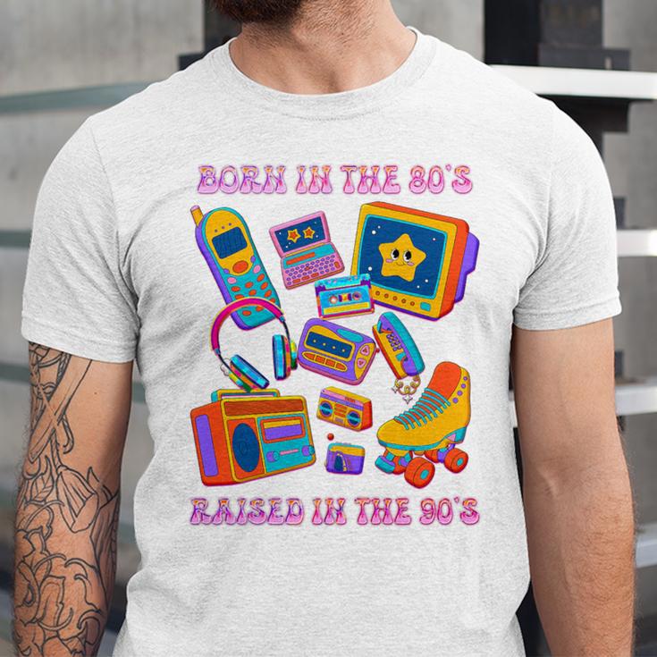 Born In The 80s Raised In The 90s Nostalgia Retro Memories Premium Tri-Blend Unisex Jersey T-Shirt