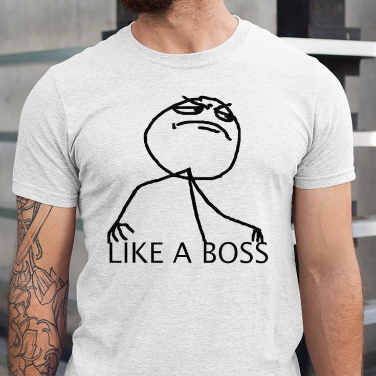 Like A Boss Rage Comic Meme Classic Internet Nostalgia Tee Unisex Jersey T-Shirt Like A Boss Rage Comic Meme Classic Internet Nostalgia Tee Unisex Jersey T-Shirt