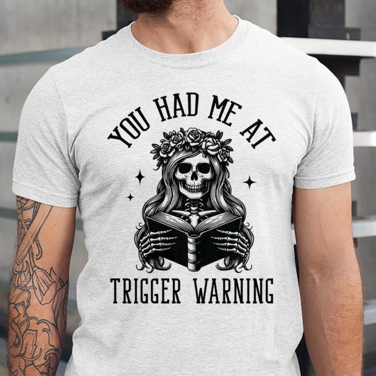 Buy Me Books And Tell Me To STFUATTDLAGG Outfits Spicy Smutty Book Reader You Had Me At Trigger Warning Unisex Jersey T-Shirt Buy Me Books And Tell Me To STFUATTDLAGG Outfits Spicy Smutty Book Reader You Had Me At Trigger Warning Unisex Jersey T-Shirt