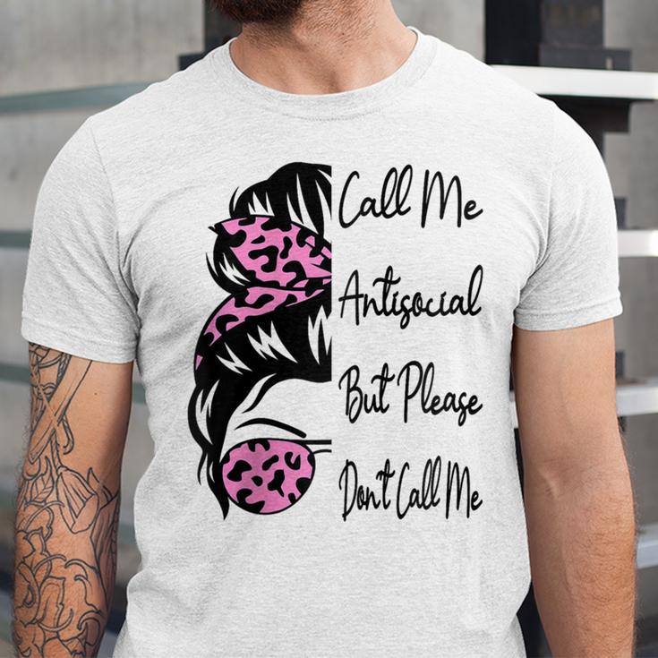 Call Me Antisocial But Please Don't Call Me Introvert Raglan Baseball Tee Unisex Jersey T-Shirt