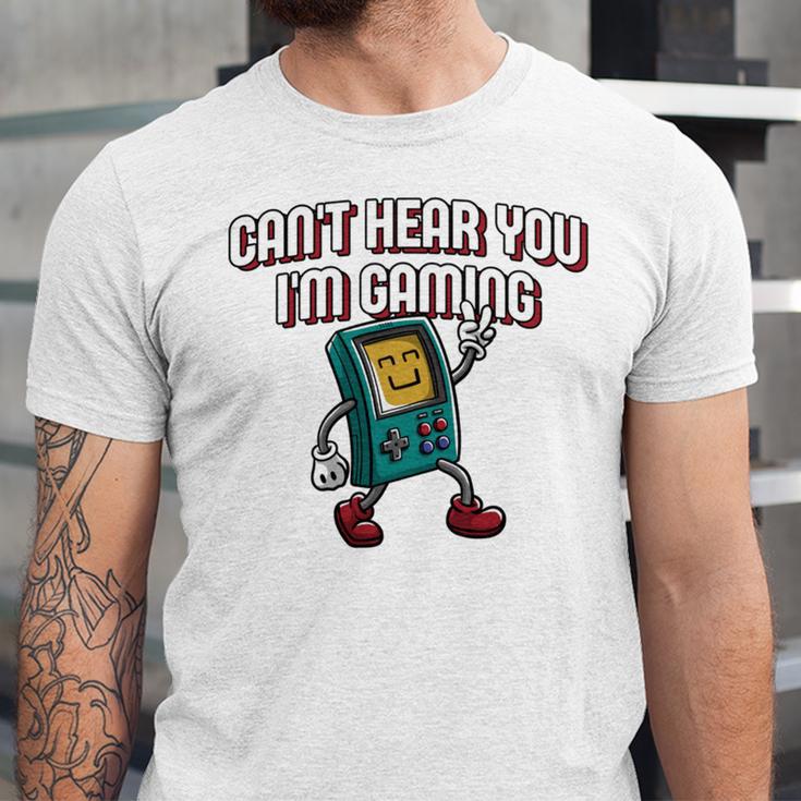 Cant Hear You Im Gaming Introvert Gamer Antisocial Unisex Jersey T-Shirt