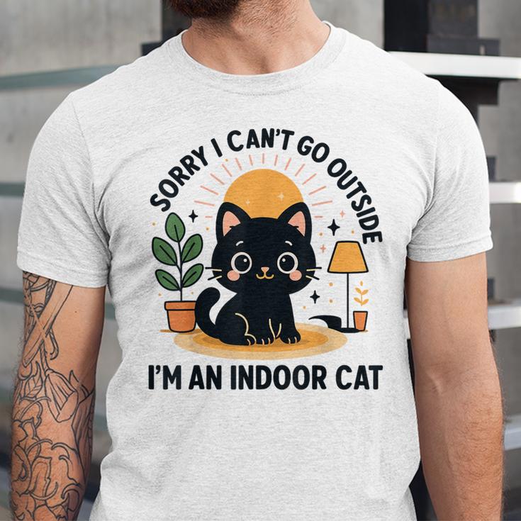 Cat Shirt Introvert Sorry I Can’t Go I’m An Indoor Cat Unisex Jersey T-Shirt Cat Shirt Introvert Sorry I Can’t Go I’m An Indoor Cat Unisex Jersey T-Shirt