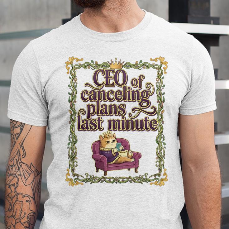 CEO Of Canceling Plans Flake Introvert Friend Premium Tri-Blend Unisex Jersey T-Shirt