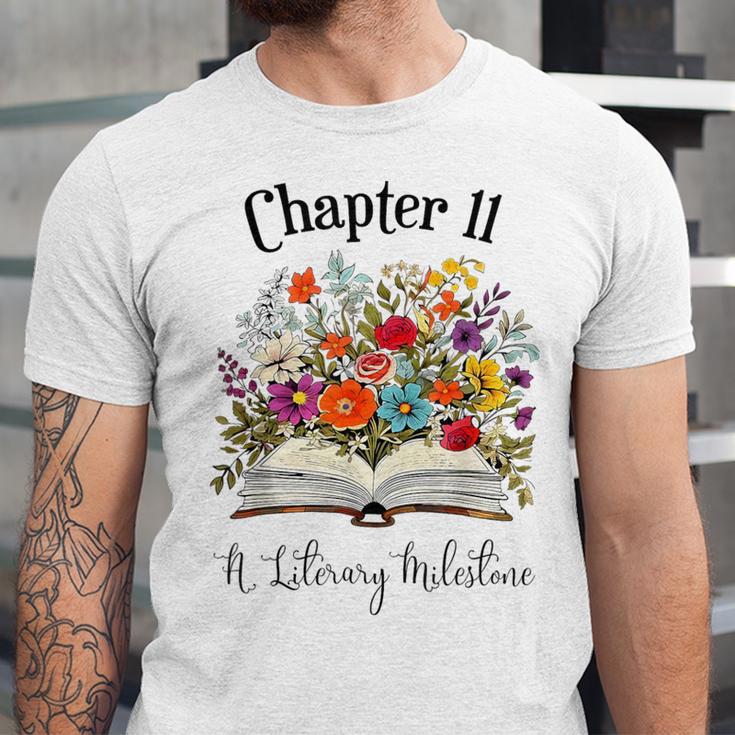 Chapter 11 Years Old 11th Birthday Wildflower Book Lover Unisex Jersey T-Shirt Chapter 11 Years Old 11th Birthday Wildflower Book Lover Unisex Jersey T-Shirt