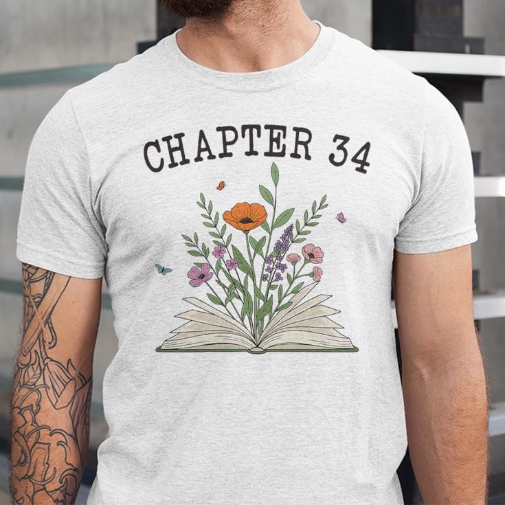 Chapter 34 Book Lovers & Readers 34th Birthday Wildflowers Premium Tri-Blend Unisex Jersey T-Shirt Chapter 34 Book Lovers & Readers 34th Birthday Wildflowers Premium Tri-Blend Unisex Jersey T-Shirt