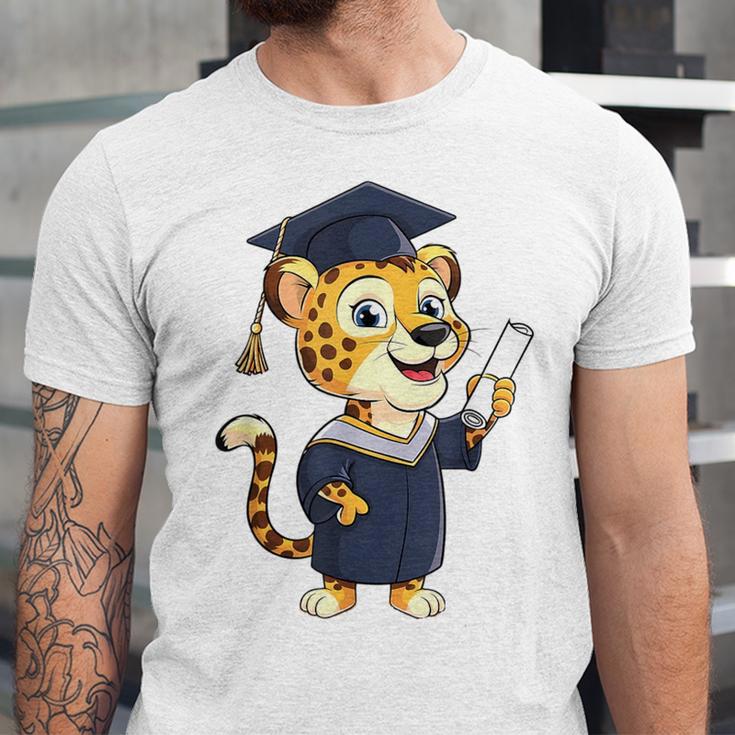Cheetah Graduation Cute Kindergarten Elementary High School Unisex Jersey T-Shirt