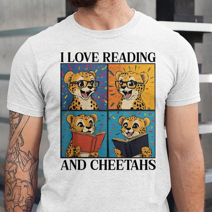 Cheetah Love Reading And Cheetahs Kids Bookworm Unisex Jersey T-Shirt