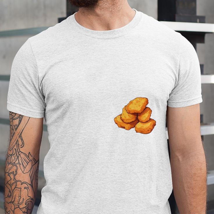 Chicken Nugget Saying Introvert Nuggie Foodie Food Unisex Jersey T-Shirt