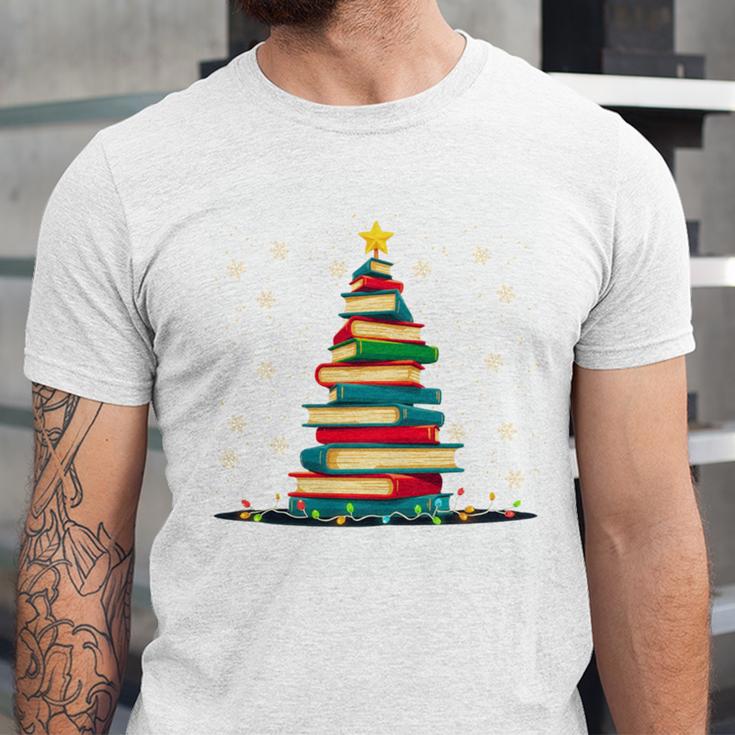 Christmas Tree Of Books Holiday Unisex Jersey T-Shirt