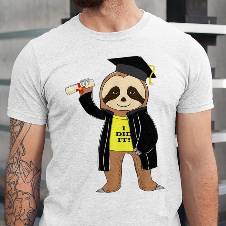 Class Of 2022 Sloth Graduation Masters College High School Unisex Jersey T-Shirt