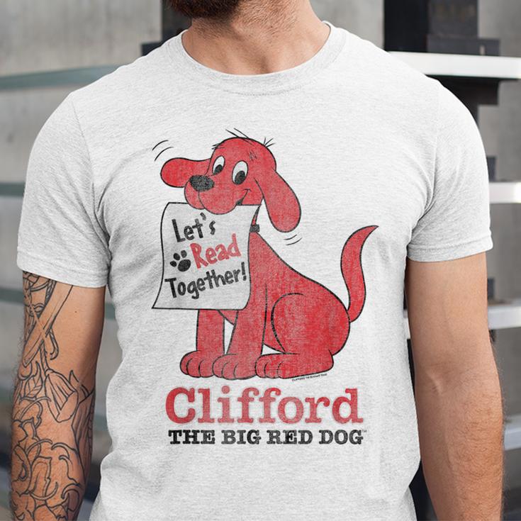 Clifford The Big Red Dog Let's Read Together Vintage Book Unisex Jersey T-Shirt