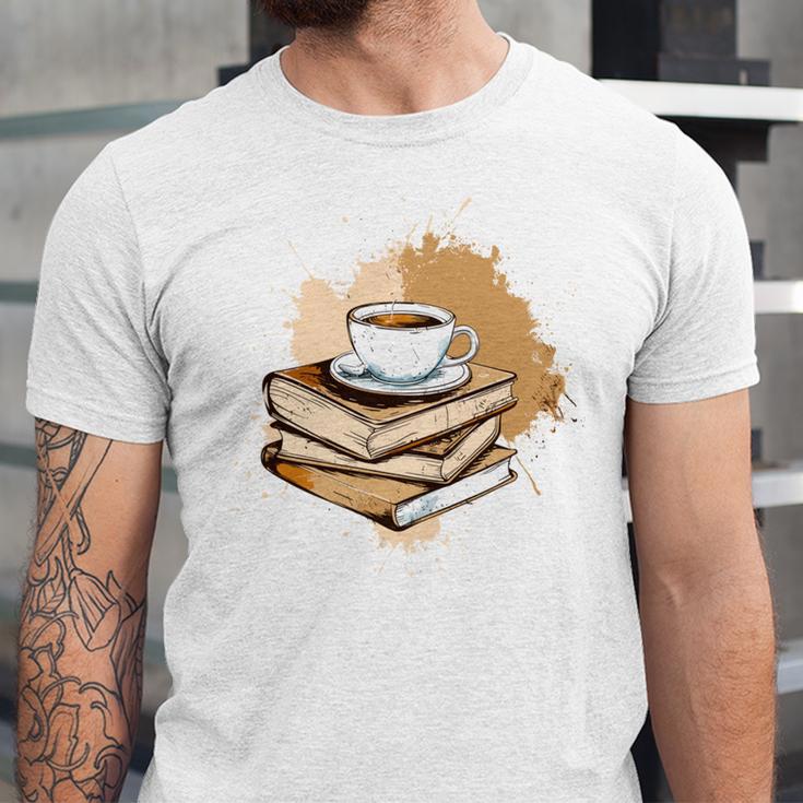 Coffee And Books Adult Books Lover Reading Unisex Jersey T-Shirt Coffee And Books Adult Books Lover Reading Unisex Jersey T-Shirt