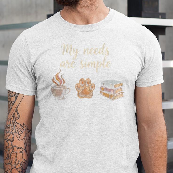 Coffee Paw Print Book Lover Reading Simple Life Bookworm Premium Tri-Blend Unisex Jersey T-Shirt