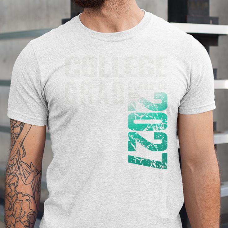 College Grad Class Of 2027 Graduation Unisex Jersey T-Shirt