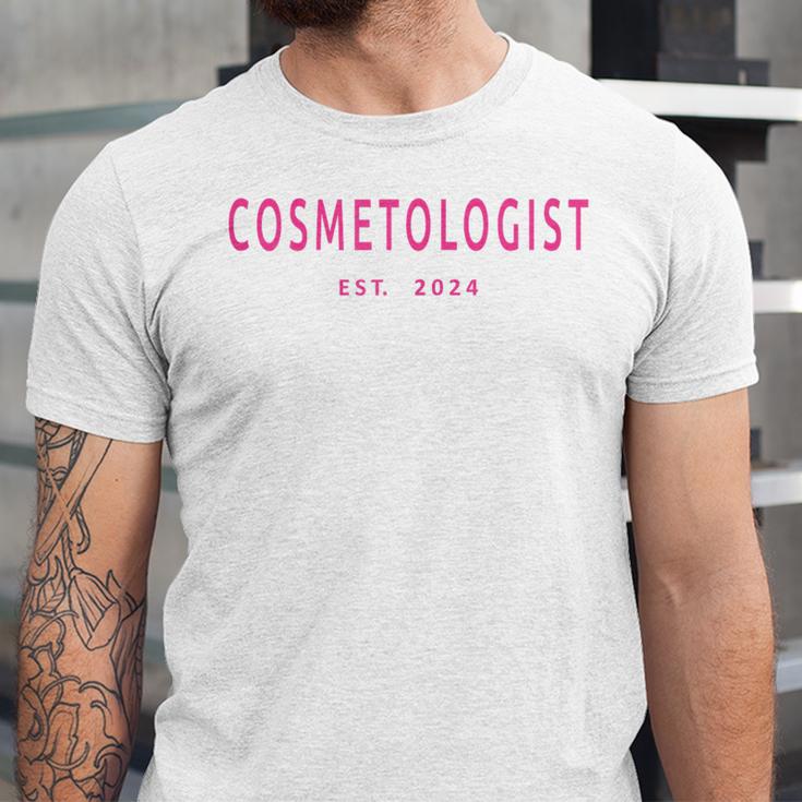 Cosmetologist Est 2024 Graduation Beauty School Cosmetology Unisex Jersey T-Shirt